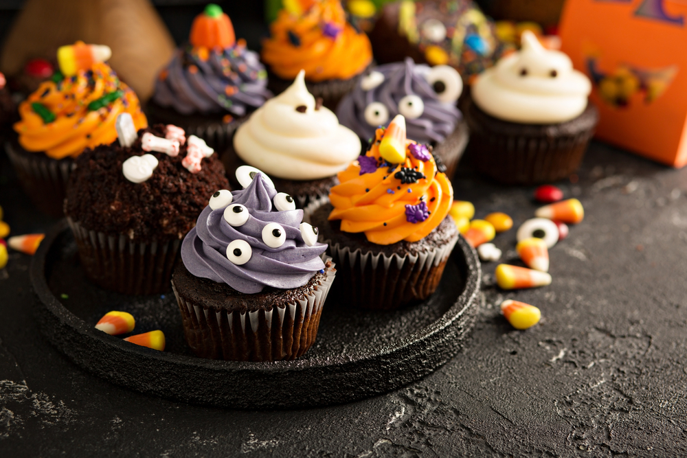 Cupcake temático de halloween - Academia Assaí