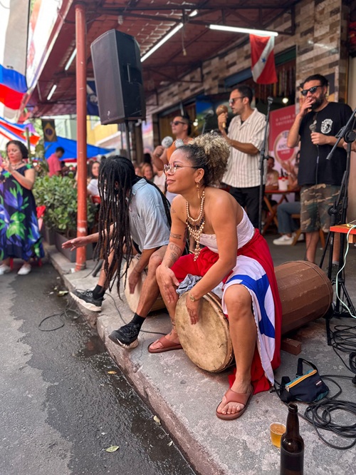 Adriana Veloso participando de festival de gastronomia