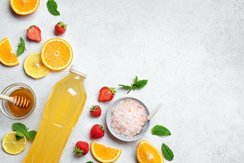 Garrafa de águas funcionais e enriquecidas sabor laranja