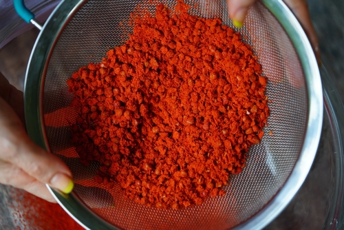 Corantes naturais vermelhos em pó