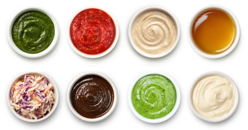 Diferentes opções de molho