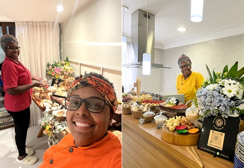 Larissa e Kety da Preta Flor trabalhando