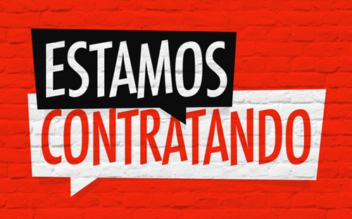 Placa "estamos contratando" ajuda temporária