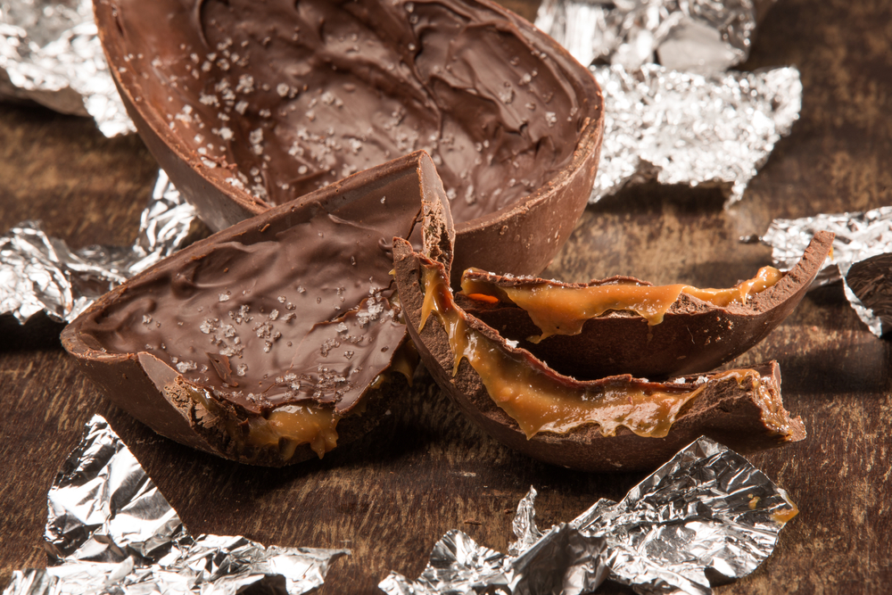 Tendência Páscoa 2025: ovo de Páscoa sabor caramelo salgado