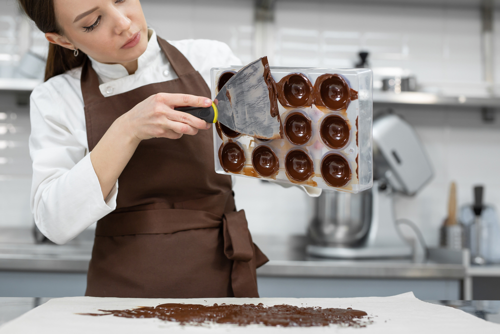Produção de chocolate na Páscoa