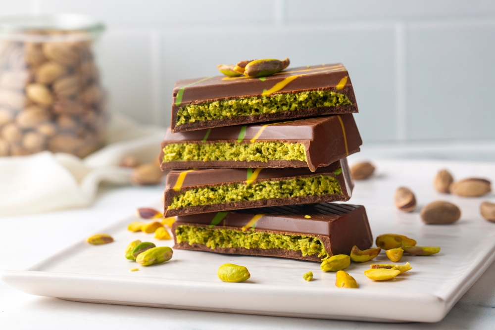 Chocolate de Dubai: barra de chocolate com recheio de pistache