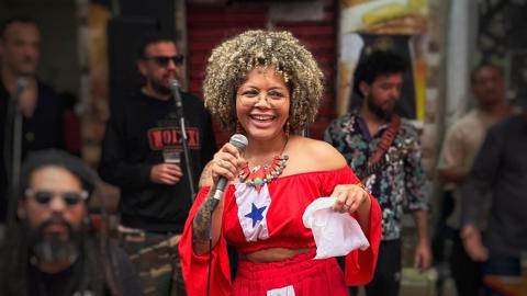 Adriana Veloso apresentando gastronomia do Pará no RJ