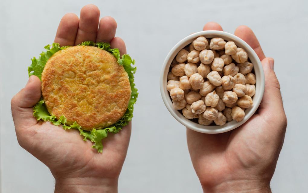 Alimentação plant based - hambúrguer sem carne