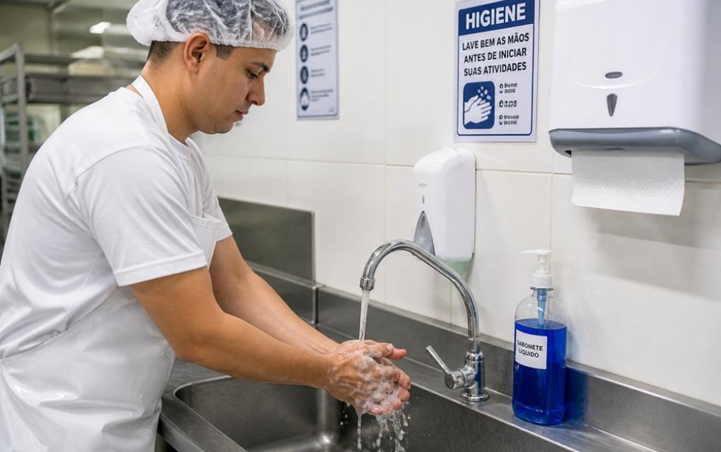 Higiene pessoal é parte do checklist de higiene na produção de alimentos
