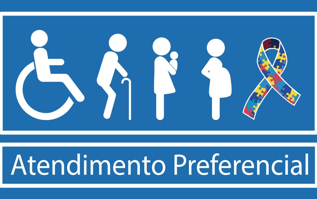 Placa de atendimento preferencial