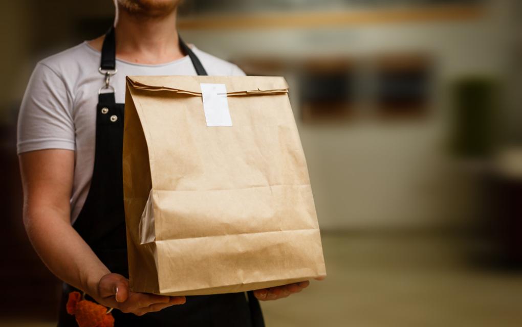 Saco de papel para embalar para entrega - Academia Assaí