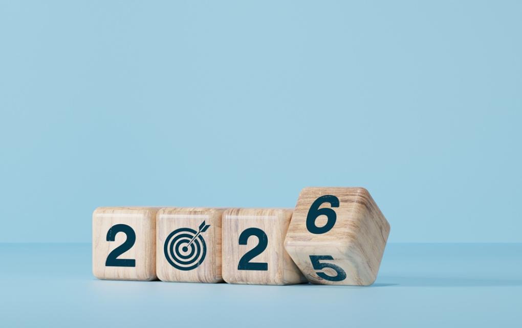 Tendências 2026 - blocos com números formando o ano 2026