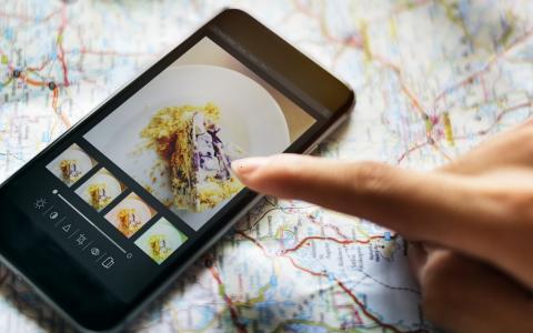 Ferramentas de edição de fotos em aplicativo de edição