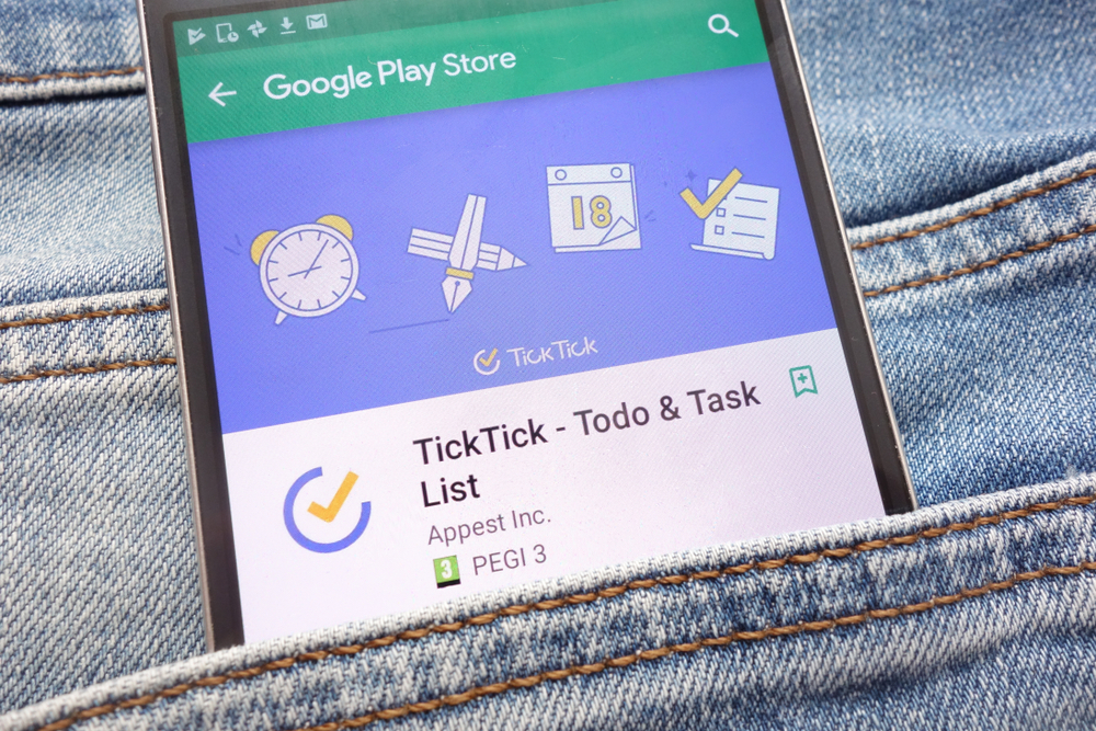 TickTick organização