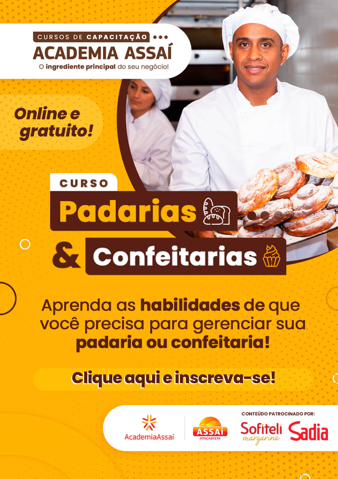 Banner curso Padarias e confeitarias